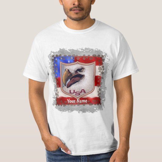 T-shirt Chemise USA Eagle Shield (Devant)