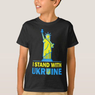 T-shirt Chemise Usa Liberté Ukraine Je suis avec l'Ukraine