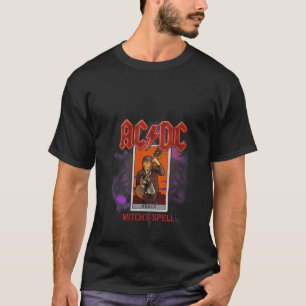 T-shirt Chemise V Neck Spell de sorcière pour femmes AC DC