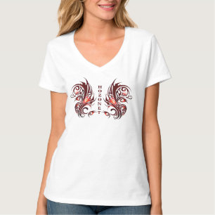 T-shirt Chemise V Red-Hozonet