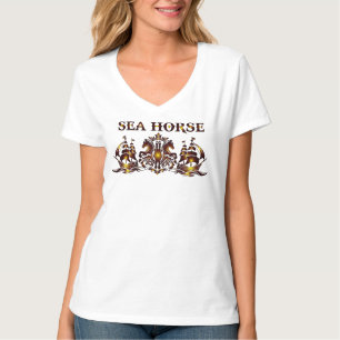 T-shirt Chemise V SEA HORSE Femme