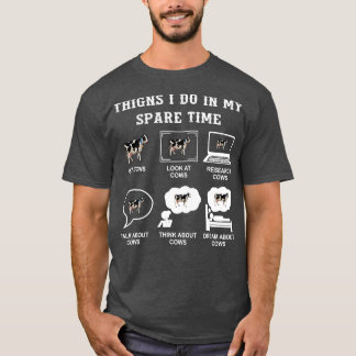 T-shirt Chemise Vache Que Je Fais Dans Mon Temps De Rechan