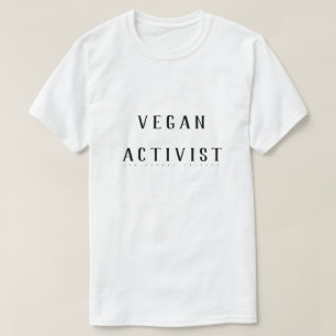 T-shirt Chemise végétalienne d'activiste (blanche)