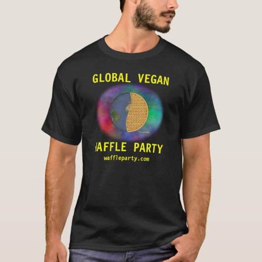 T-shirt Chemise végétalienne globale 3, hommes de partie (Devant)