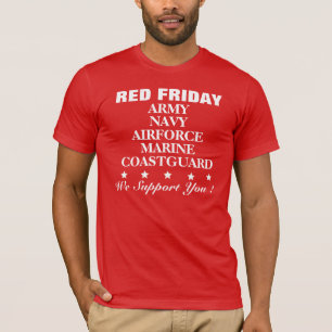 T-shirt Chemise Vendredi Rouge pour soutenir nos troupes