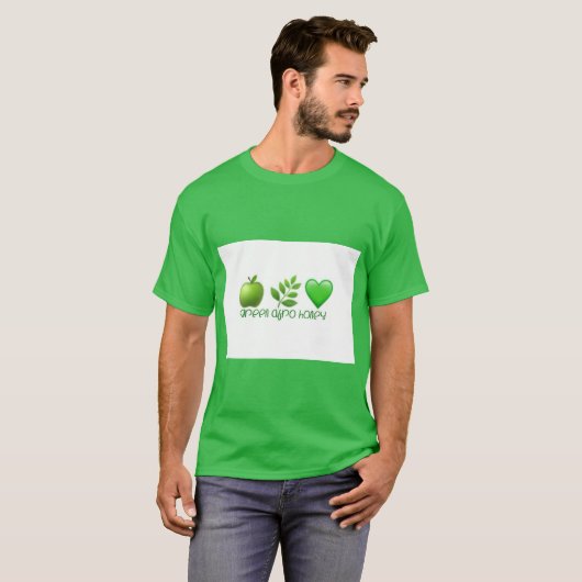 T-shirt Chemise verte Afro Honey 3 (Devant entier)