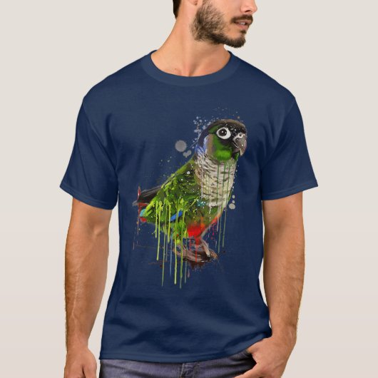 T-shirt Chemise verte Conure Cute Conure Parrot (Devant)