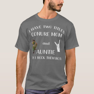 T-shirt Chemise verte Conure Tante et maman Conure