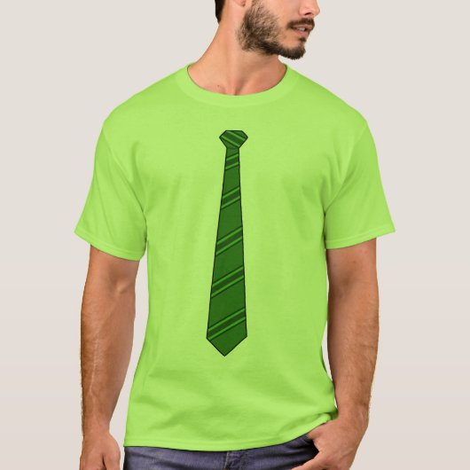 T-shirt Chemise verte de cravate (Devant)
