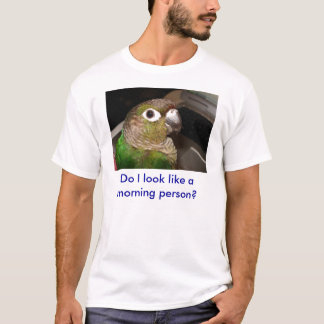 T-shirt Chemise verte de personne de matin de joue