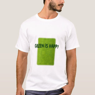 T-shirt Chemise Verte Est Heureuse !