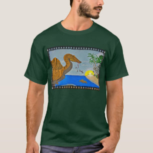 T-shirt Chemise verte forêt océan Spinosaurus Homme Dino