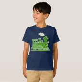 T-shirt Chemise verte personnalisée pour enfants avec nom  (Devant entier)