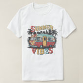 T-shirt chemise vibes d'été (Design devant)