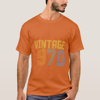 T-shirt chemise vintage 1970 amis colorés