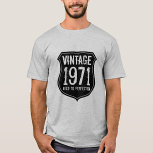 T-shirt Chemise vintage 1971 vieillie à la perfection pour