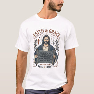 T-shirt Chemise vintage brodée de Jésus Croix Graphique ch