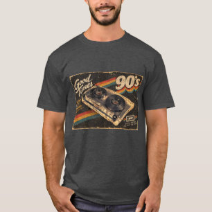 T-shirt Chemise Vintage Cassette Audio Bonnes Années 90