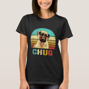 T-shirt Chemise Vintage Chug Chien Coucher de soleil