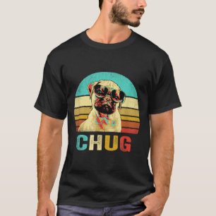 T-shirt Chemise Vintage Chug Chien Coucher de soleil