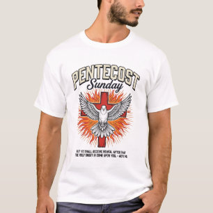 T-shirt Chemise vintage croix colombe dimanche de Pentecôt