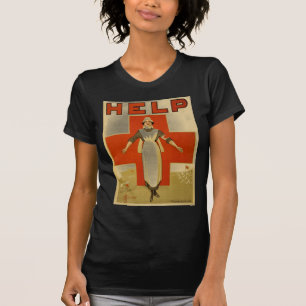 T-shirt Chemise vintage d'aide de Croix-Rouge