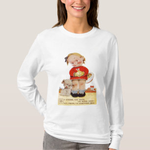 T-shirt Chemise vintage des dames LS de poupée de cupidon