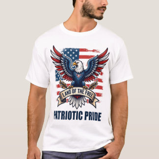 T-shirt Chemise Vintage Eagle Fierté Patriotique