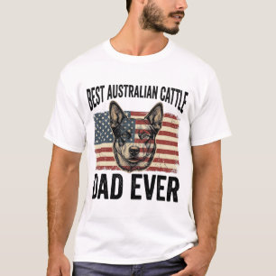 T-shirt Chemise vintage patriotique Papa Blue Heeler
