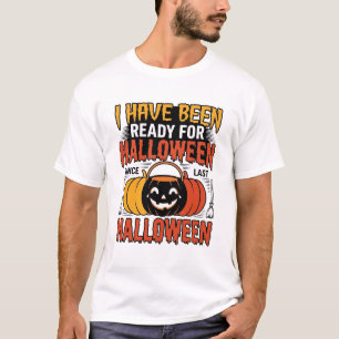 T-shirt Chemise Vintage Prête Pour Le Seau De Bonbons D'Ha