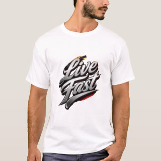 T-shirt Chemise Vintage Racing "Live Fast" | Rétro Motorsp