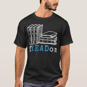 T-shirt Chemise Vintage Retro fREADom Je Lis des Livres In