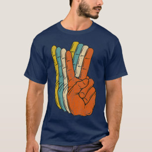 T-shirt Chemise Vintage Retro Peace 60s les années 70 cade