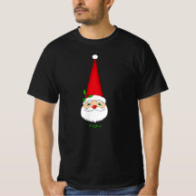 Chemise Vintage Santa Red Cone Hat Christmas Dark