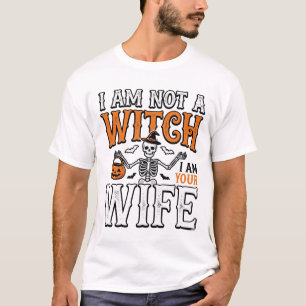 T-shirt Chemise vintage squelette de femme sorcière drôle