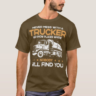T-shirt Chemise vintage Trucker Pour Hommes Camion Conduit