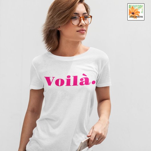T-shirt Chemise Voilà, Cadeau Français, Parole