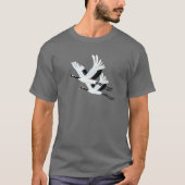 T-shirt Chemise volante de deux grues (Devant)