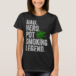 T-shirt Chemise Weed Papa Drôle Noël Stoner T Fumeur Humou