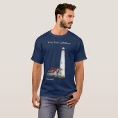 T-shirt Chemise Wind Point Lighthouse lettrage blanc (Devant entier)