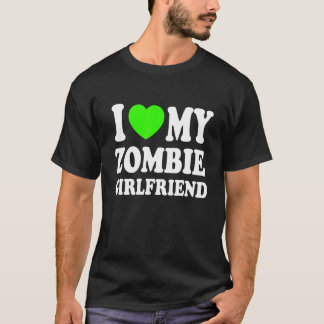 T-shirt Chemise Zombie - J'aime ma petite amie zombie - co