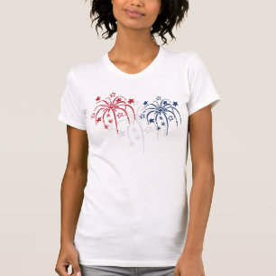 T-shirt Chemises 4 juillet patriotiques Fireworks