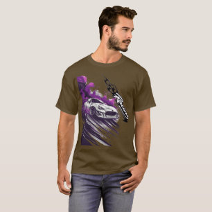 T-shirt chemises à manches à dérive allumage de la voiture
