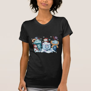 T-shirt Chemises à manches courtes Café Bonhomme de neige
