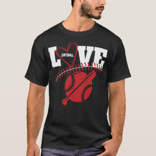 T-shirt Chemises avec graphiques de softball pour adolesce