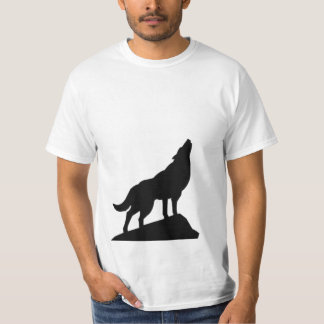 T-shirt  Chemises avec images hurlantes de loups