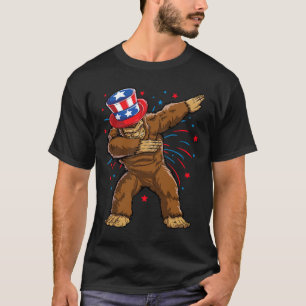 T-shirt Chemises Bigfoot 4 juillet Sasquatch Drapeau Améri