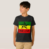 T-shirt Chemises d'amour de Rasta un (Devant entier)