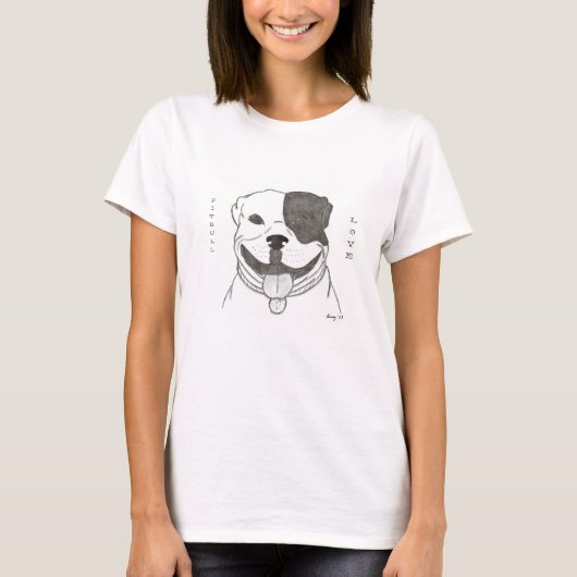 T-shirt Chemises d'amour Pitbull (Devant)