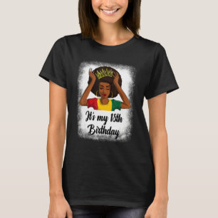 T-shirt Chemises d'anniversaire Afro 18e pour femmes, Birt